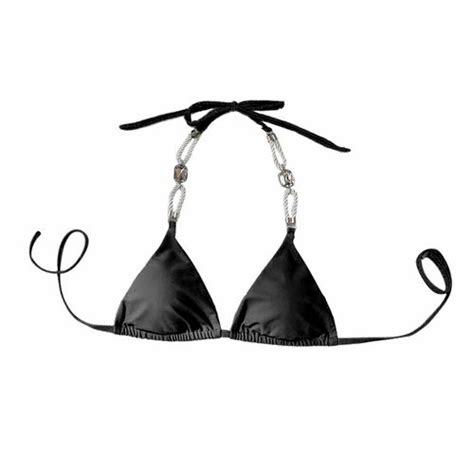 Maxbell Women Rhinestone Swimsuit Bra Thong Bikini Set Bathing Suit Swimwear Black M Bikini Set