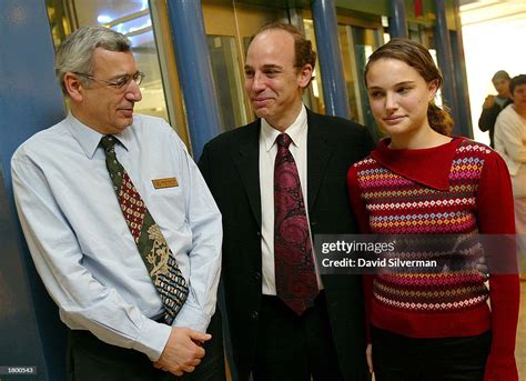 Actress Natalie Portman stands with her father Dr. Avner Hershlag and ...