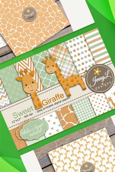 Giraffe Patterns Clip Art Library