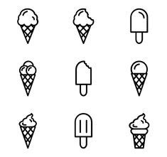 Ideas De Pictogramas Disenos De Unas Logotipo De Helado Helado