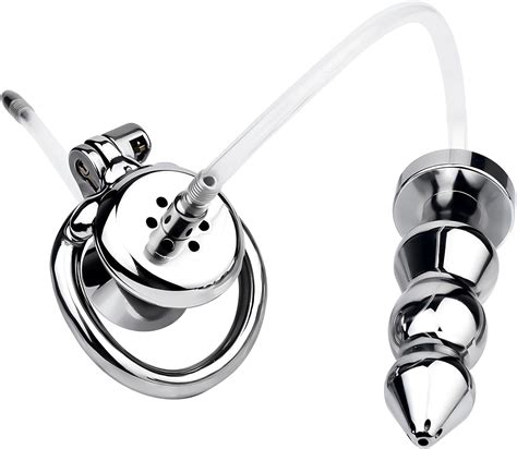 Metal Cage With Plug Inverted Chastity Cage Men With Spreader For Single Double Use Sex Toy