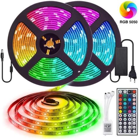 Elfeland Led Ruban M Rgb Leds Ip Tanche Bande Led Kit