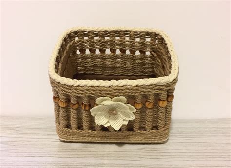 Rope Basket Woven Basket Cotton Rope Basket Jute Basket Eco Friendly ...