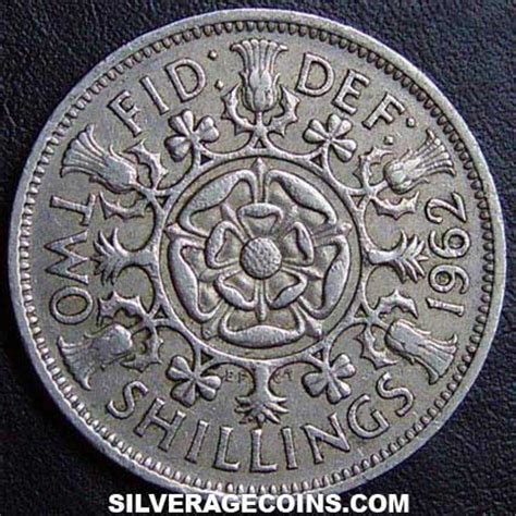 Elizabeth Ii British Shillings Florin Silver Age Coins