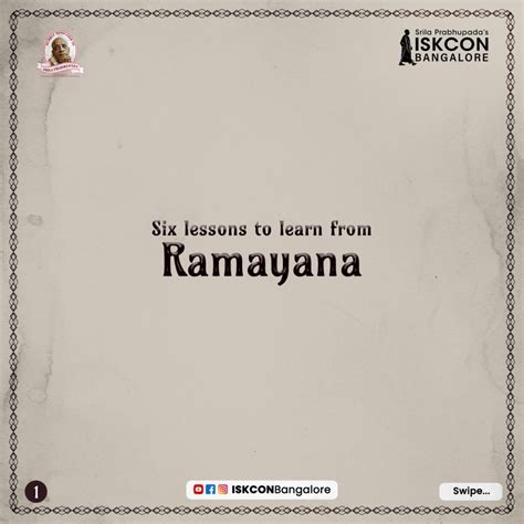 Six Lessons To Learn From Ramayana Iskcon Bangalore