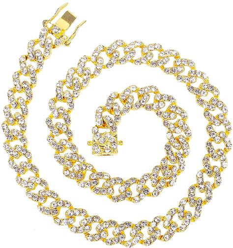 Hh Bling Empire Iced Out Diamond Cuban Link Chain Necklaces For Men