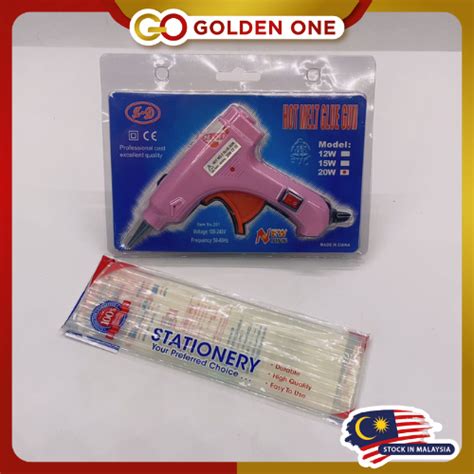 Hot Mel Glue Gun 20W FH160 Glue Gun Sticks 1Pack 8Pcs GGS 0 7x19x8 S Shopee Malaysia