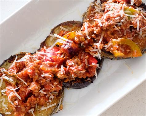 Pan Fried Eggplant With Meat Sauce Recipe Prepyoself