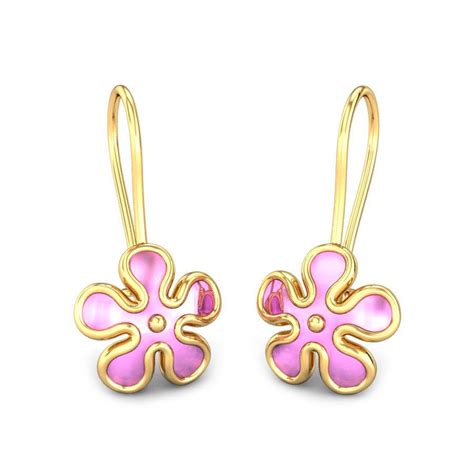 Full Bloom Kids Gold Earrings Online Jewellery Shopping India | Yellow ...