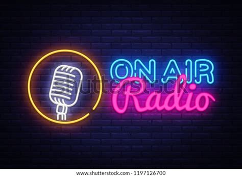 On Air Radio Neon Logo On Stock Illustration 1197126700