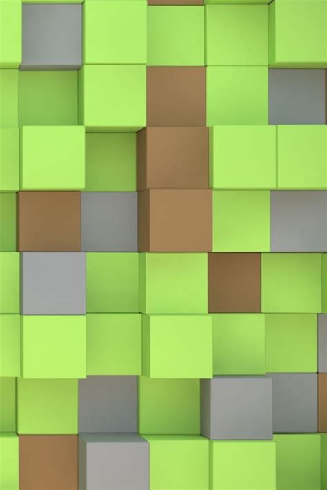 Minecraft Cubes iPhone 4s Wallpapers Free Download