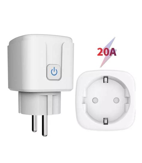 Розумна розетка Tuya Smart WiFi Head 20А з лічильником електроенергії ...