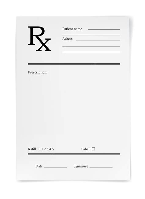 Premium Vector Medical Prescription Rx Form Paper Sheet Template