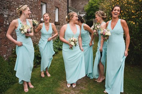 Laughing Bridesmaids In Wales Wedding Photographers In Bristol