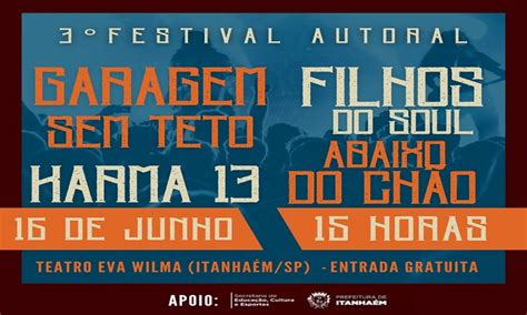 Itanhaém recebe 3ª Edição do Festival Autoral neste domingo 16 Top