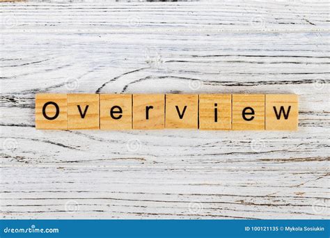 OVERVIEW Word Made With Wooden Blocks Concept Stock Image Image Of