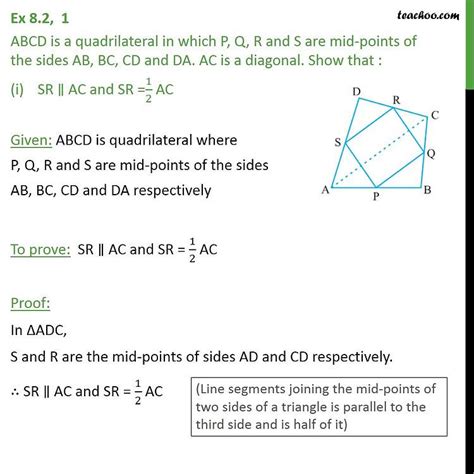 Ex Class Abcd Is A Quadrilateral In Which P Q R And S