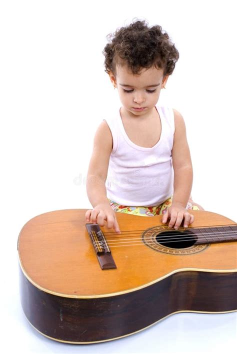 Child and Guitar stock photo. Image of happy, guitar, female - 7569836