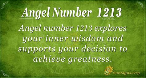 Angel Number 1213 Meaning: A Divine Message - SunSigns.Org