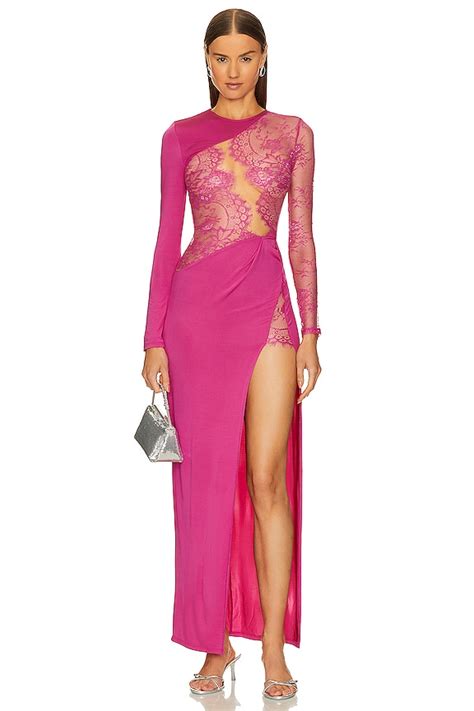 Michael Costello X Revolve Hillary Gown In Hot Pink Revolve