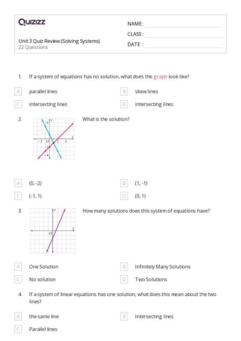 50 Systems Of Equations Worksheets On Quizizz Free Printable