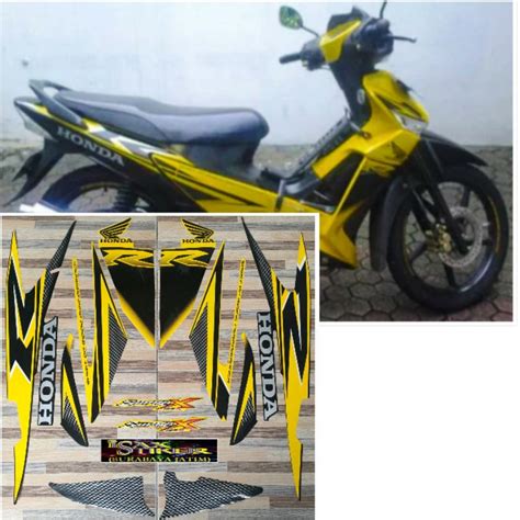 Jual Striping Original Honda Supra X R Kuning Hitam Tahun