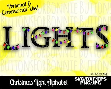 the word lights is surrounded by christmas lights on a yellow ...