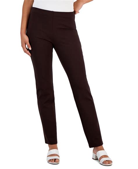 Jm Collection Petite Pull On Ponté Knit Pants Created For Macys Macys