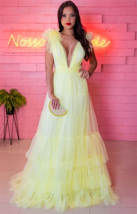 Vestido Longo Amarelo Fotos Modelos E Tend Ncias Para Madrinhas