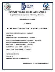 ECONOMIA pdf INSTITUTO TECNOLÓGICO DE NUEVO LAREDO Departamento de