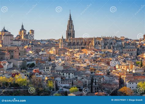 Toledo Skyline With Cathedral And Jesuit Church Church Of San