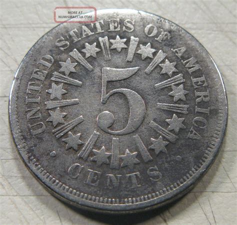 1866 Shield Nickel Fine Circulated