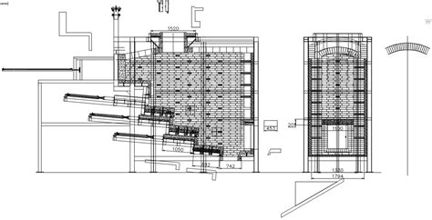 2D Design Of Arrangement Of First Chamber In Incinerator Plant In