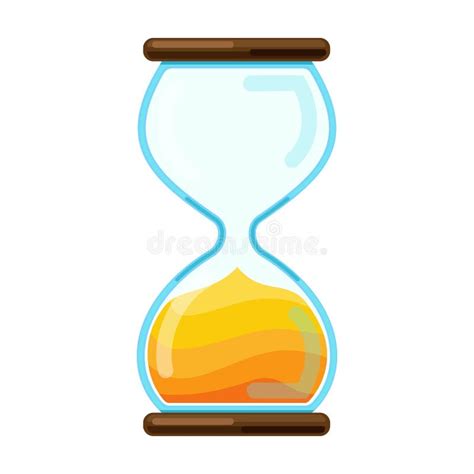 Hourglass Vector Icon Cartoon Vector Icon Isolated On White Background Hourglass Stock Vector