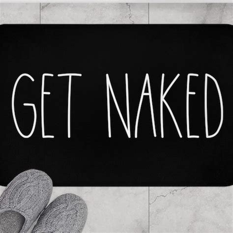 Get Naked Funny Bath Mat Bathroom Rug Bathroom Decor Bath Rug Etsy