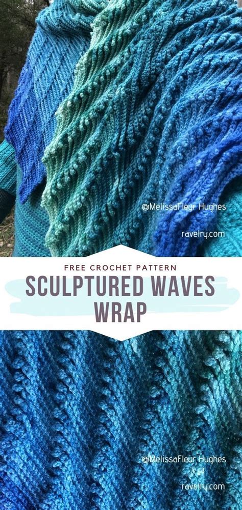 Rectangular Crochet Wraps Free Patterns Crochet Wave Pattern