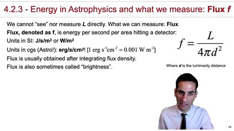 Energy In Astrophysics Luminosity Flux Flux Density And An