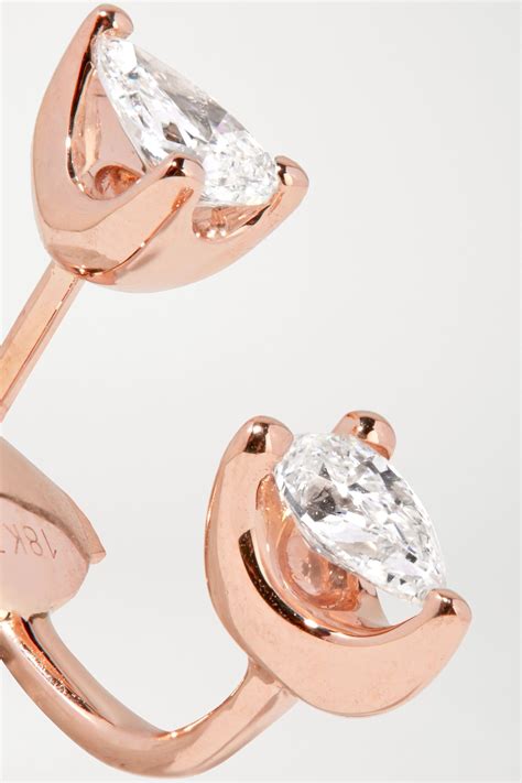 ANITA KO Orbit 18-karat rose gold diamond earring | Rose gold diamond