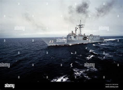 A Port Bow View Of The Guided Missile Frigate Uss Lewis B Puller Ffg