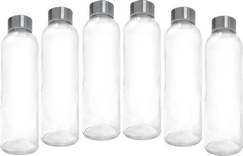 Eweis Homeware 6 Pack 18oz Leak Proof Juice Containers Glass Water Beverage Bottlesshopping