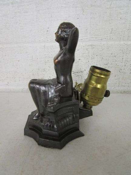 Art Deco Nude Figural Lamp Oberman Auctions