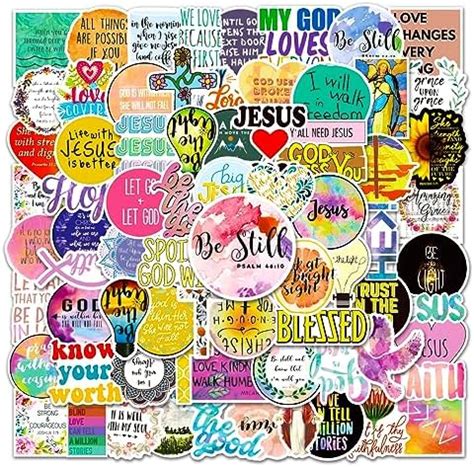 Amazon Pcs Jesus Christian Bible Stickers Vinyl Waterproof