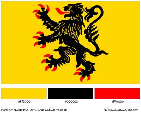 Nord-Pas-de-Calais flag color codes