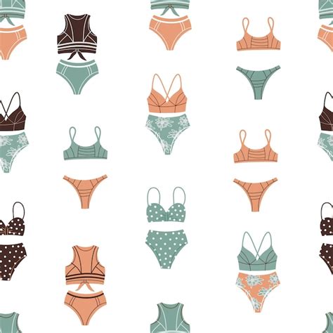 Bikini De Patrones Sin Fisuras Vector Premium