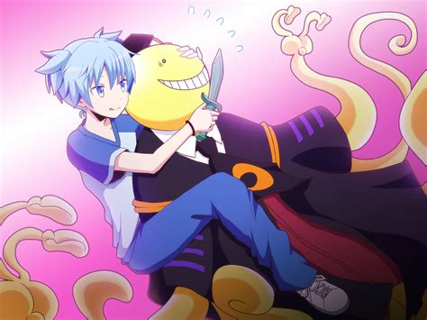 Nagisa And Koro Sensei Hd Wallpaper From Assassination Classroom By Kimi