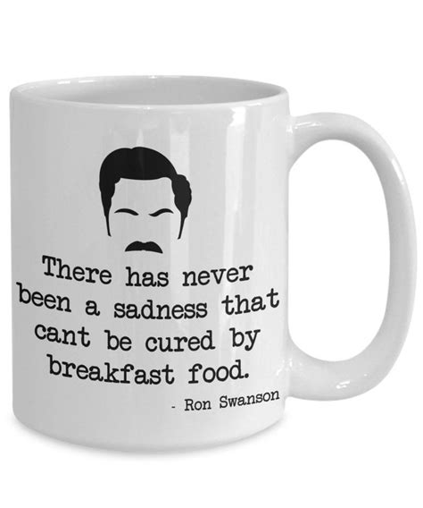 Ron Swanson Quote Parks And Recreation Mug Breakfast Food Etsy Ron