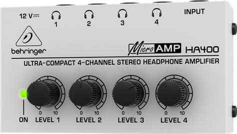 Behringer Microamp HA400 усилитель для наушников, 4 канала купить в ...