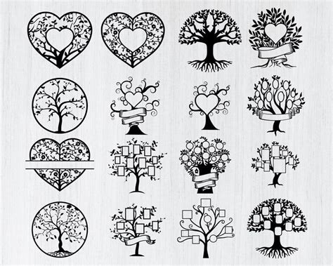 Stencil Material Tree Svg Notebook Covers Paper Cutout Decorate