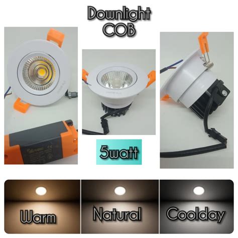 Jual Downlight Cob Led W Watt Watt Inbow Ceiling Light Spotlight