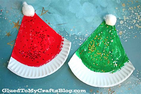 Paper Plate Santa And Elf Hat